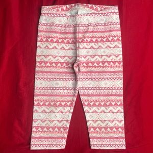 Children’s Place Pink Tribal Kapri Leggings - Size XS 4